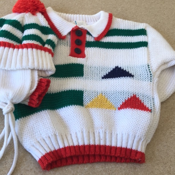 New-colorful toddler matching hat and sweater set - Picture 11 of 16